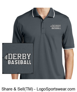 Derby Baseball Mens Polo MPO3 Design Zoom